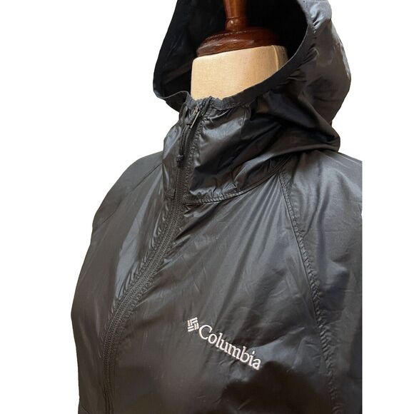 Columbia Sportswear Womens Hooded Omni-Tech Shell Rain Jacket Black Size Small - Picture 6 of 9